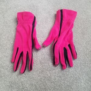 Pink gloves touch screen compatible